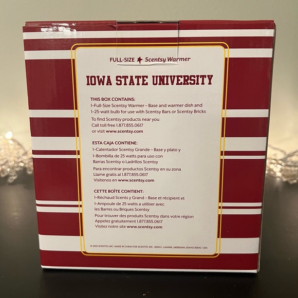 Scentsy Warmer Iowa State University Cyclones BNIB - Picture 3 of 3